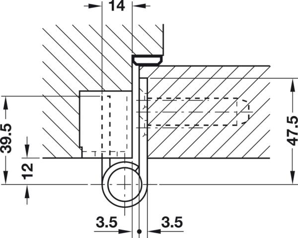 Objekttürband Edelstahl matt VX 7729/120 für ungefälzte Objekttüren bis 120 kg Simonswerk